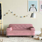 vidaXL Barnsoffa rosa 70x45x30 cm sammet
