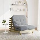 vidaXL Futonbäddsoffa med madrass 80x206x11 cm impregnerad furu