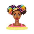 Barbie Totally Hair Curly Brown Rainbow Hair HMD79