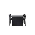 Venture Design Vail & Richmond matgrupp Svart/svart 6 stolar & bord 200 x 100 cm