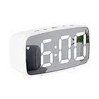 24.se LED Väckarklocka Arc med vita siffror Vit
