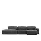 NO GA Brick 3-Seater Chaise Lounge Open End Left