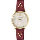 Versace VELS00519 V Twist Silverfärgad/Läder Ø37 mm