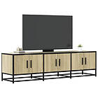 vidaXL Tv-bänk sonoma-ek 150x35x41 cm konstruerat trä och metall