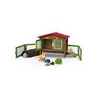 Schleich Rabbit Hutch With 3 Rabbits