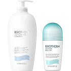 Biotherm Lait Corporel Body Lotion 400ml & Deo Pure Roll-On 75ml 