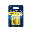 Varta 2-st Alkaliskt Batteri R14 (Type C) Superlife