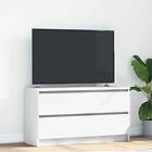 vidaXL TV-bänk vit 100x35x54 cm konstruerat trä
