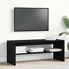 vidaXL TV-bänk svart ek 100x40x40 cm konstruerat trä