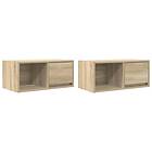vidaXL TV-bänkar 2 st Sonoma ek 60x31x25,5 cm konstruerat trä