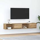 vidaXL TV-bänkar 2 st hantverksmässig ek 80x31x25,5 cm konstruerat trä