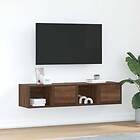 vidaXL TV-bänkar 2 st brun ek 60x31x25,5 cm konstruerat trä