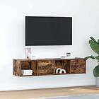 vidaXL TV-bänkar 2 st rökt ek 60x31x25,5 cm konstruerat trä