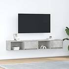 vidaXL TV-bänkar 2 st betonggrå 80x31x25,5 cm konstruerat trä