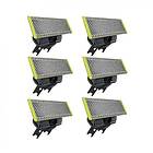 6-pack blad för Philips OneBlade Kompatibel med blad skäggrakare huvud QP2533/QP2630/QP6520