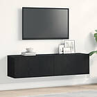 vidaXL TV-bänk svart ek 120x30x30,5 cm konstruerat trä