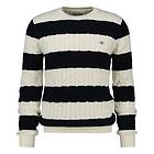 Gant Striped Cotton Cable C-Neck (Herr)