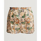 Sunspel Printed Woven Cotton Boxer Shorts Parchment Floral