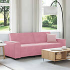 vidaXL 3-sitssoffa rosa 180 cm sammet