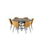 Venture Home Copenhagen Matgrupp 140cm Rund Med 6 Limhamn Stolar