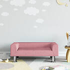 vidaXL Barnsoffa rosa 70x45x26,5 cm sammet 3196332