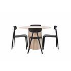 Venture Home Olivia Matgrupp 110 cm Rund med 4 Ursholmen stolar Whitewash Matgrupper Vit,Svart