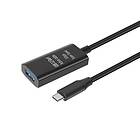 NÖRDIC 5m USB-C 3,2 GEN1 till USB-A 5Gbps Aktiv förlängningskabel
