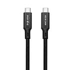 NÖRDIC 50 cm USB4 USB-C till C nylonflätad kabel PD3.1 240W 40G 8K60Hz 4K144Hz