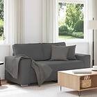 vidaXL Loveseat soffa mörkgrå 140 cm manchestertyg 4105201