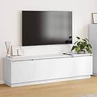vidaXL TV-bänk med LED Vit 180x38x49 cm Konstruerat trä