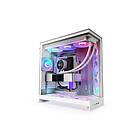 NZXT H9 Flow RGB+ (2025) (Vit/Transparent)