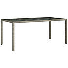 vidaXL Trädgårdsdiningbord Grå 190x90x75 cm Konstrotting