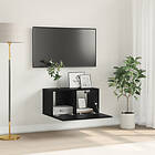 vidaXL TV-bänk Set Svart ek Konstruerat trä Medium TV-bänk Rektangulär