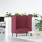 vidaXL hög ryggsoffa vinröd 109x56x121 cm tyg