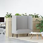 vidaXL Högryggssoffa Ljusgrå 109x56x121 cm Tyg