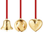 Georg Jensen CC 2025 Gift Set 3 parts, 18K Gold Plated Christmas Ornament
