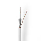 Nedis Koaxialkabel på Bobin RG59U 75 Ohm Dubbelskärmad ECA 100,0 m Koax PVC Vit 