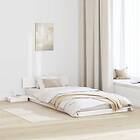 vidaXL Floor Bed Frame with Bedside Tables White 75x190cm Solid Wood
