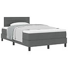vidaXL Boxspring Bed with Mattress Dark Gray 120x190 cm Fabric