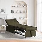 vidaXL Sofa Bed 3-in-1 Pull-Out Design Dark Grey Faux Suede Leather