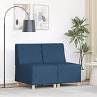 vidaXL Sofa Chair 2 pcs Blue 55 x 74 x 82 cm Fabric
