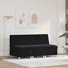 vidaXL Sofa Chair 3 pcs Black 55 x 74 x 82 cm Velvet