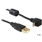 DeLock USB A - USB Micro-B (kulma) 90° 2.0 1m