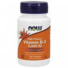 Now Foods Vitamin D-3 5000IU 120 Kapslar