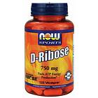 Now Foods D-Ribose 750mg 120 Kapslar