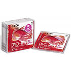 TDK DVD-RW 4.7GB 6x 5-pack Jewel Case