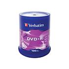 Verbatim DVD+R 4.7GB 16x 100-pack Cakebox