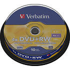 Verbatim DVD+RW 4.7GB 4x 10-pack Cakebox