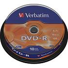 Verbatim DVD-R 4.7GB 16x 10-pack Cakebox
