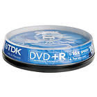 TDK DVD+R 4.7GB 16x 10-pack Cakebox